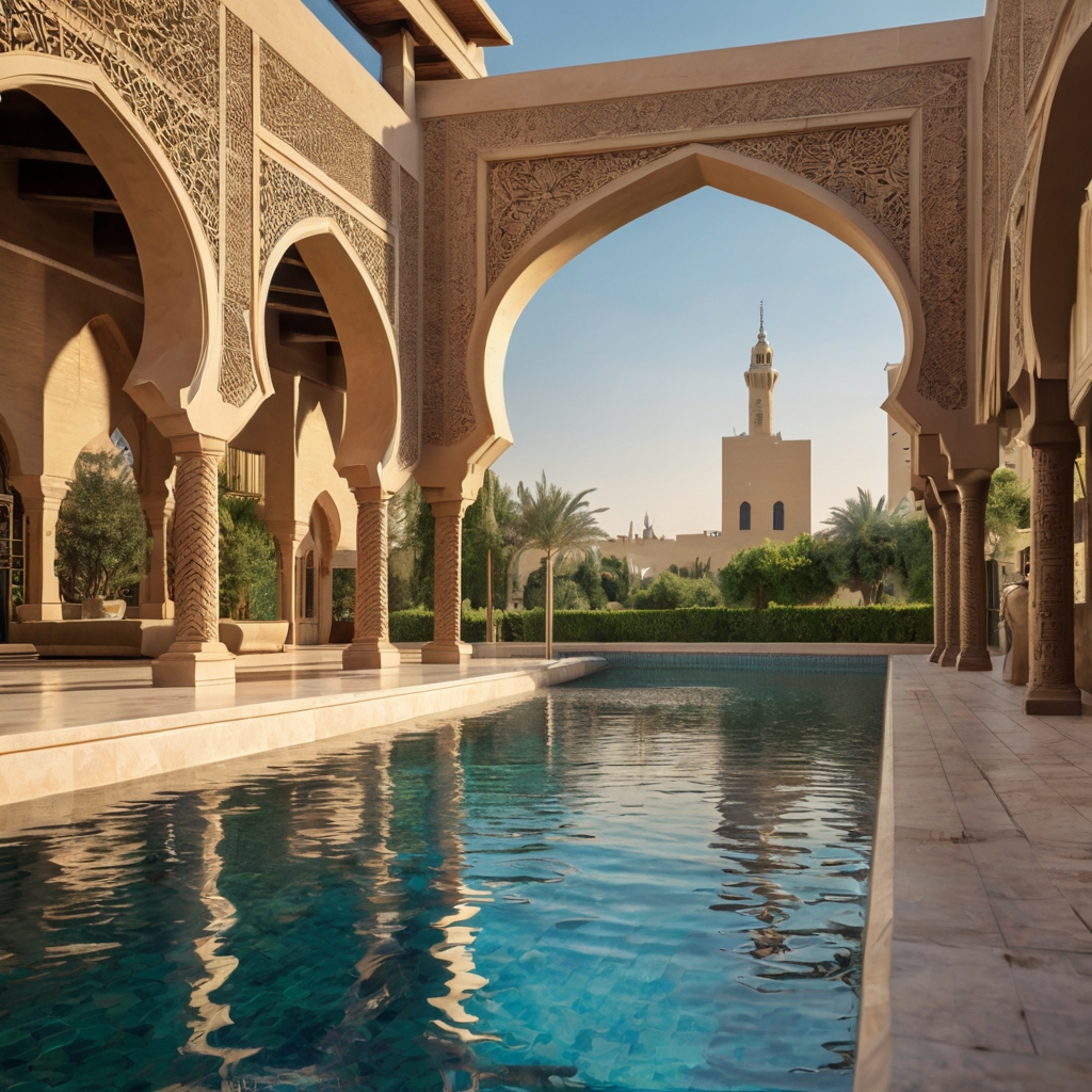 Creating a Sense of Mystery through Subtle Lightings in Arabesque Pool Designs