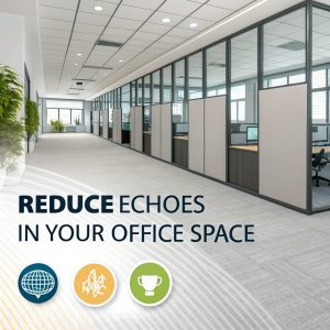 a large office space with cubicles and plants