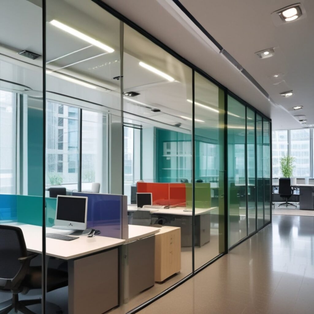 Colored Glass Partitions